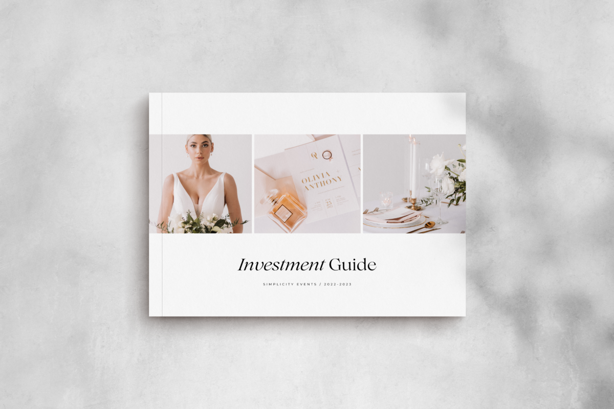 feminine welcome guide for wedding planner