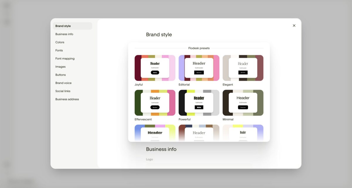 Flodesk Design Studio Brand Kit Setup